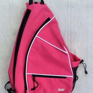 Sucipi Pickleball Backpack for Women Men Paddle Zippered Crossbody Bag Pink